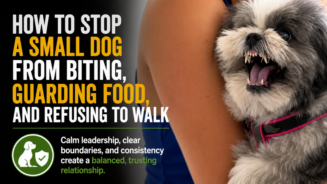 How to Stop a Small Dog From Biting, Guarding Food, and Refusing to Walk