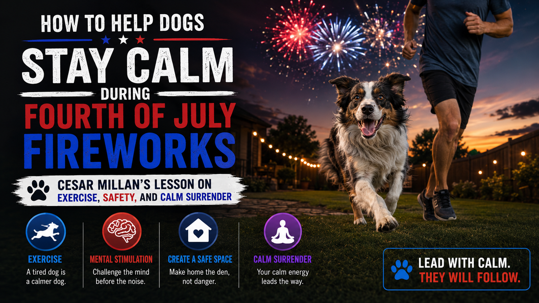 How to Help Dogs Stay Calm During Fourth of July Fireworks: Cesar Millan’s Lesson on Exercise, Safety, and Calm, Surrender