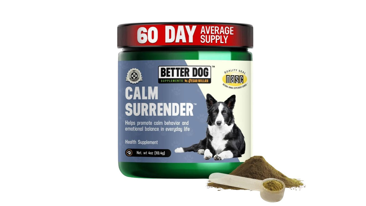 Calm Surrender jar with measuring scoop