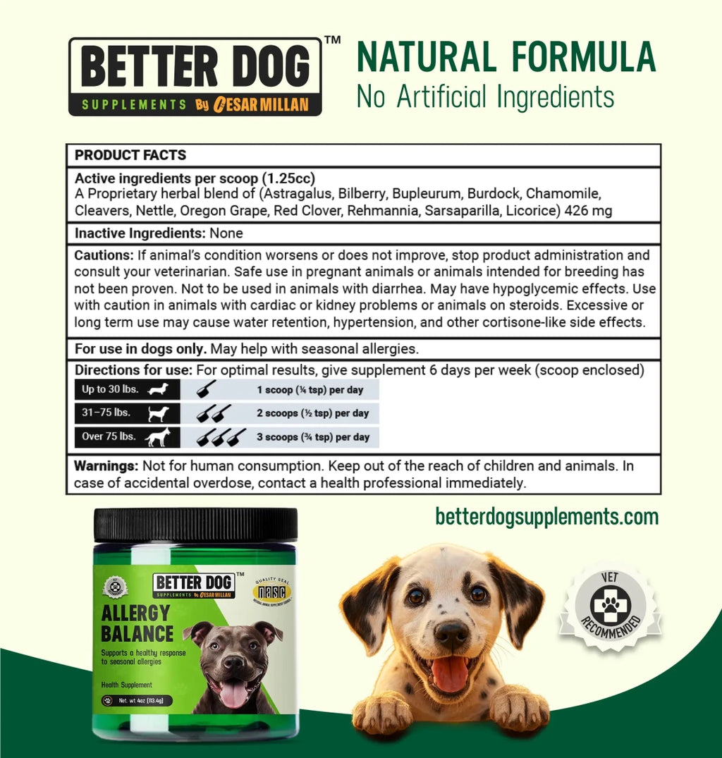 Allergy Balance - Better Dog Supplements