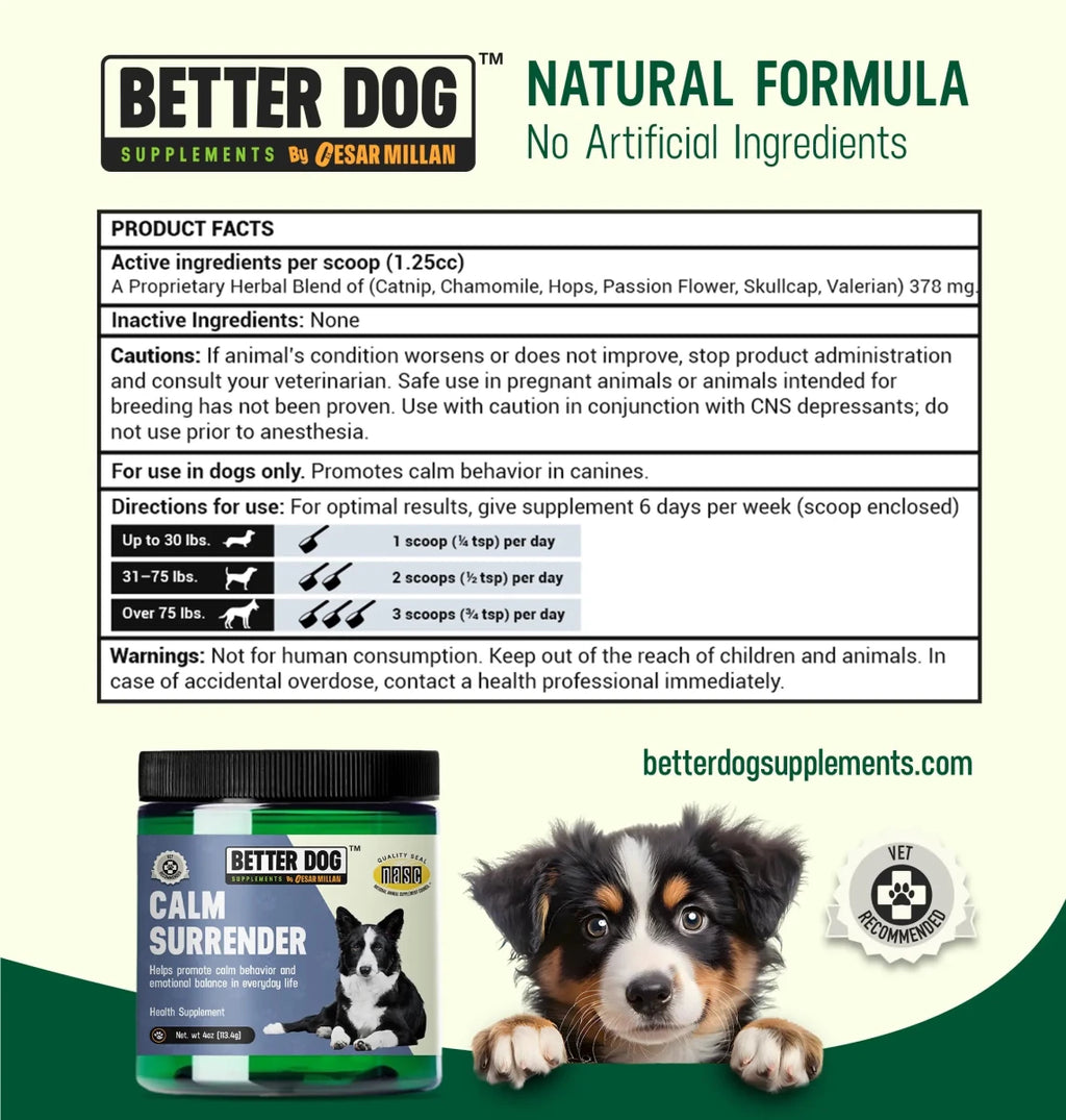 CALM SURRENDER™ - Better Dog Supplements